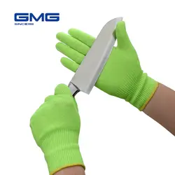 Анти устойчивые к порезам перчатки Сенсорный Лидер продаж GMG желтый HPPE EN388 ANSI анти-порез, уровень 5 рабочие перчатки устойчивые к порезам