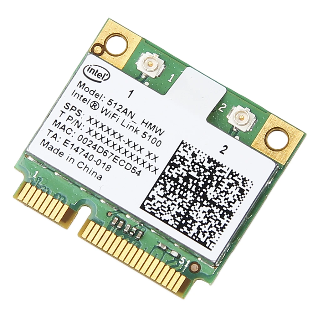 Двухдиапазонная беспроводная карта 300 Мбит/с для Intel Wifi 5100 512AN_HMW 802 11 a/g/n 300M Mini PCI e Wlan