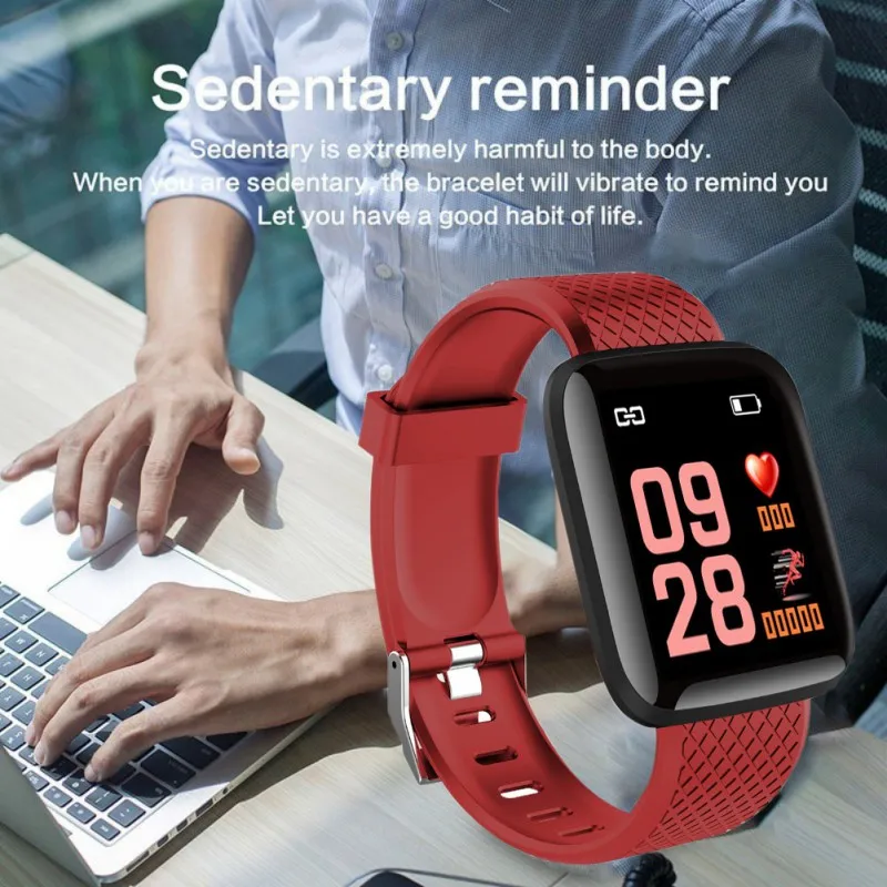 

Color Screen Smart Wristband Waterproof Smart Wristband Real-time Heart Rate Blood PressureSend Gift Watch Band 116 Plus
