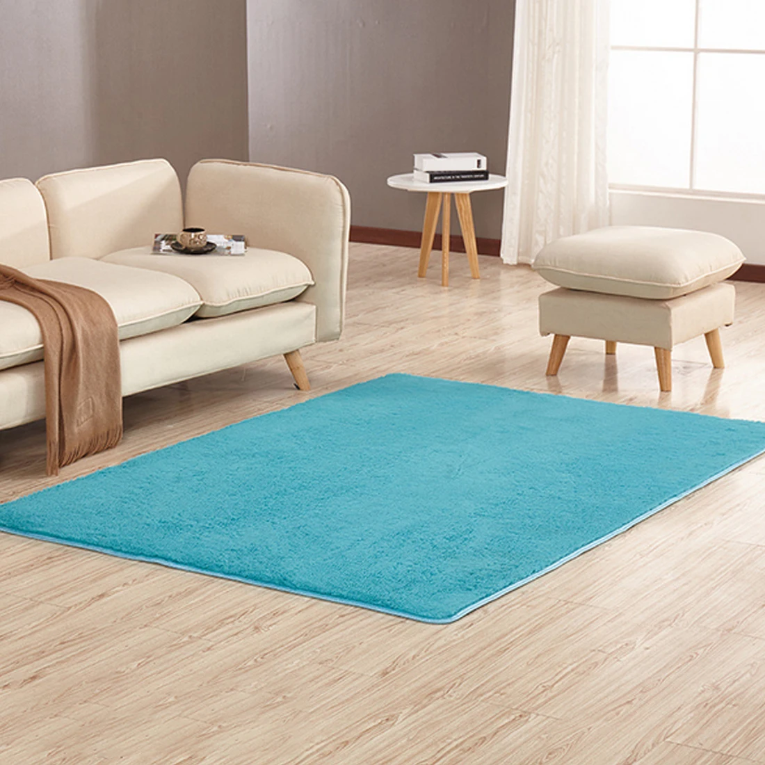 Shaggy Carpet For Living Room Home Warm Plush Floor Rugs fluffy Mats