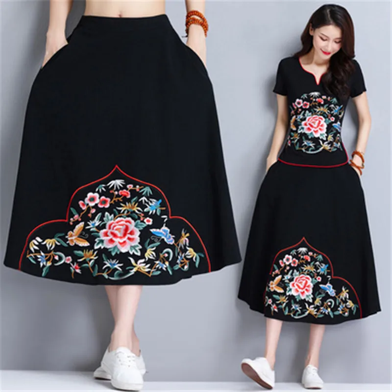 Летние Элегантные Vetement Femme одежда женские модные юбки женские Faldas Largas Saia Longa Jupe Femme Empire