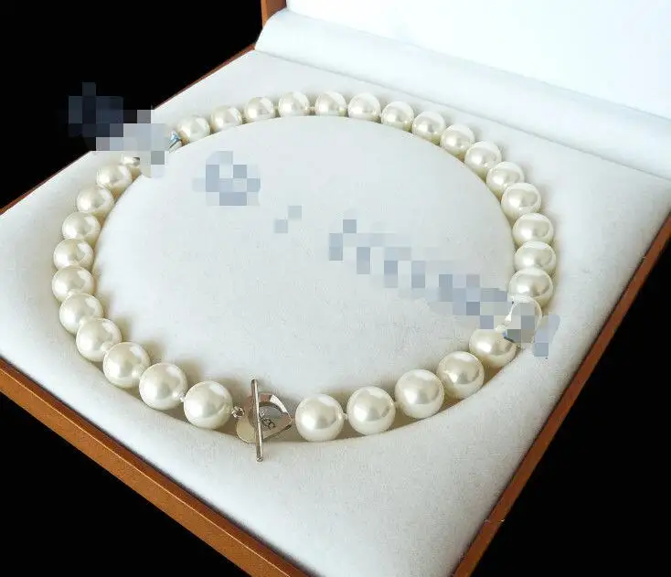 

FREE SHIPPING HOT sell new Style >>>> 12mm AAA+ White south sea shell pearl necklace 18