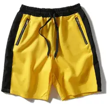 Летние Новые мужские шорты кэжуал подходят твердые 4 вида цветов Доступные шорты Свободные эластичные талии дышащие пляжные шорты