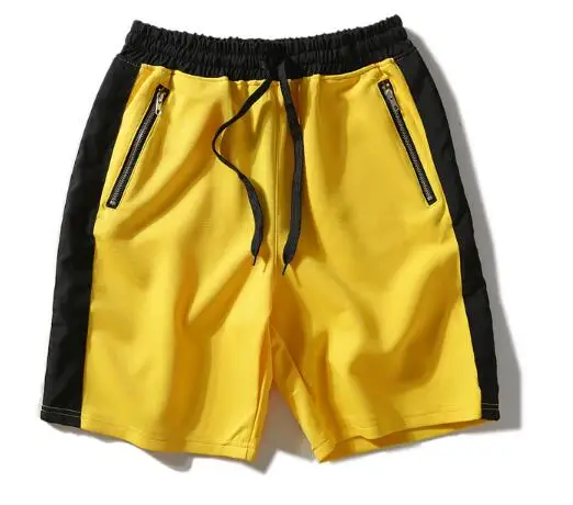 

Summer New Casual Shorts Men Fit Solid 4Color Available Shorts Loose Elastic Waist Breathable Beach Shorts