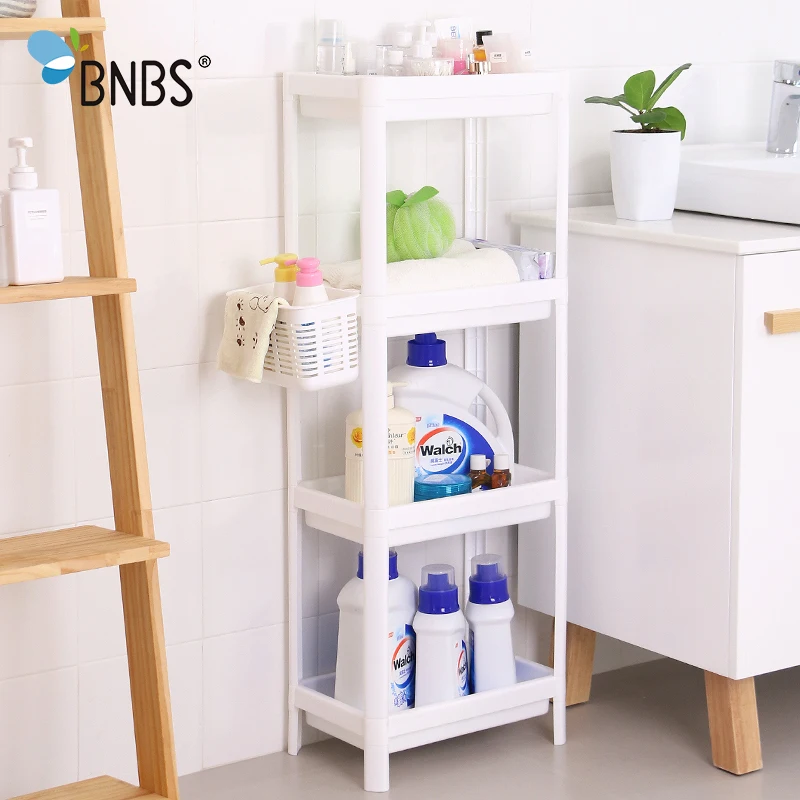 BNBS المنزلية المطبخ/الحمام متعددة الأغراض تخزين حامل رفوف متعددة طبقة الثلاجة الجانب الرف حامل المنظم