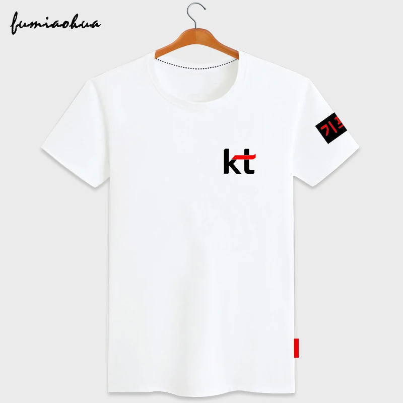 

2019 Game LOL KT Player Team Uniform White T-shirt Summer Cotton Tshirt LCK Rolster S-3XL Plus size in stock New free shipping