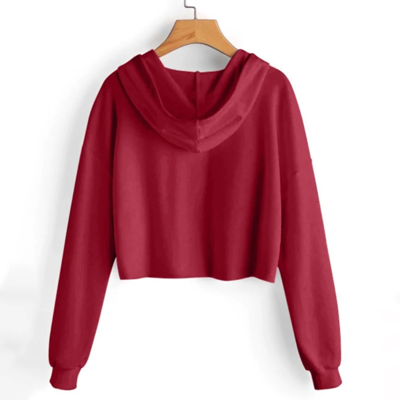 KLV إمرأة الأصدقاء إلكتروني ملابس منقوشة بكم طويل هوديس عارضة المحاصيل قمم السترة بلوزات لينة الخريف شيك KLV إمرأة الأصدقاء إلكتروني ملابس منقوشة بكم طويل هوديس عارضة المحاصيل قمم السترة بلوزات لينة الخريف شيك