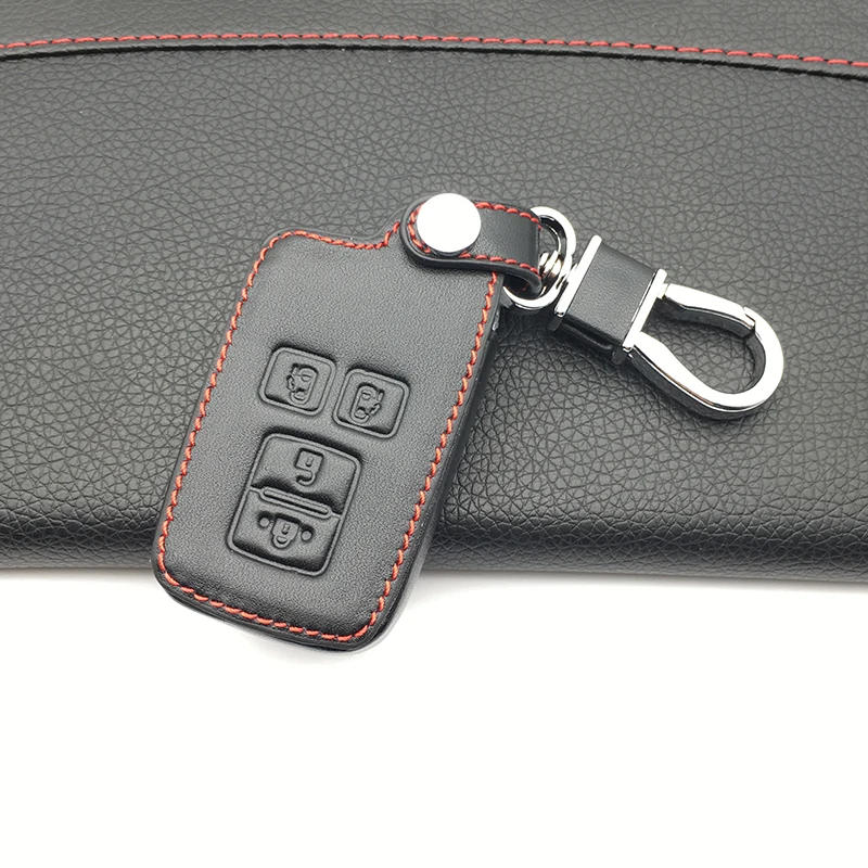 4 кнопки 100% кожаный чехол для автомобильного ключа брелка защитный Toyota Sienta