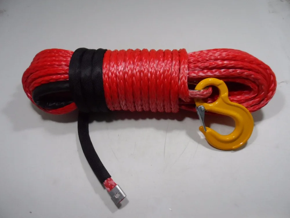 Red 12mm*30m Replacement Synthetic Rope For Winch,kevlar Winch Cable