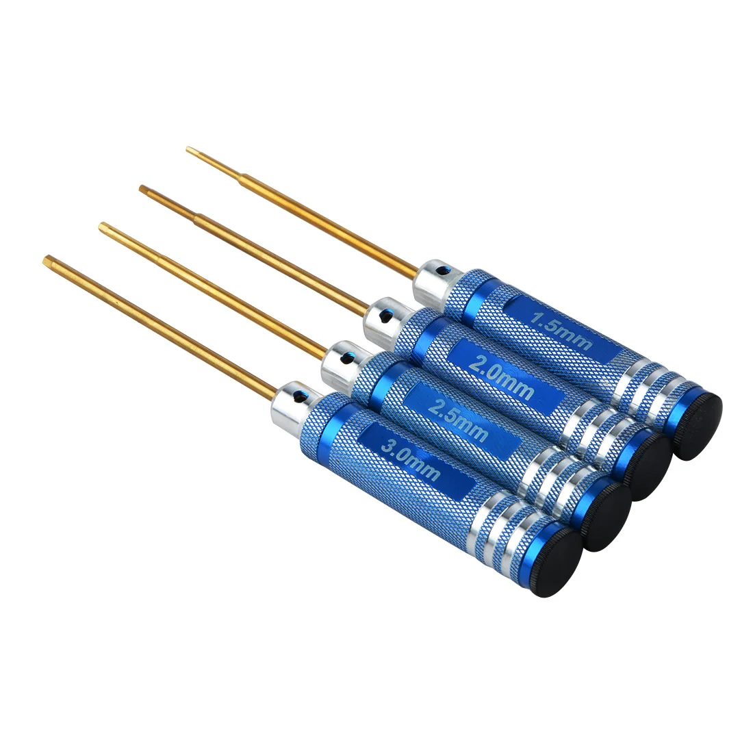 

4 pcs 1.5 2.0 2.5 3.0mm Hex Screwdriver Color Titanium Alloy Steel Hexagon Screwdriver Set Allen Driver For RC Helicopter Car