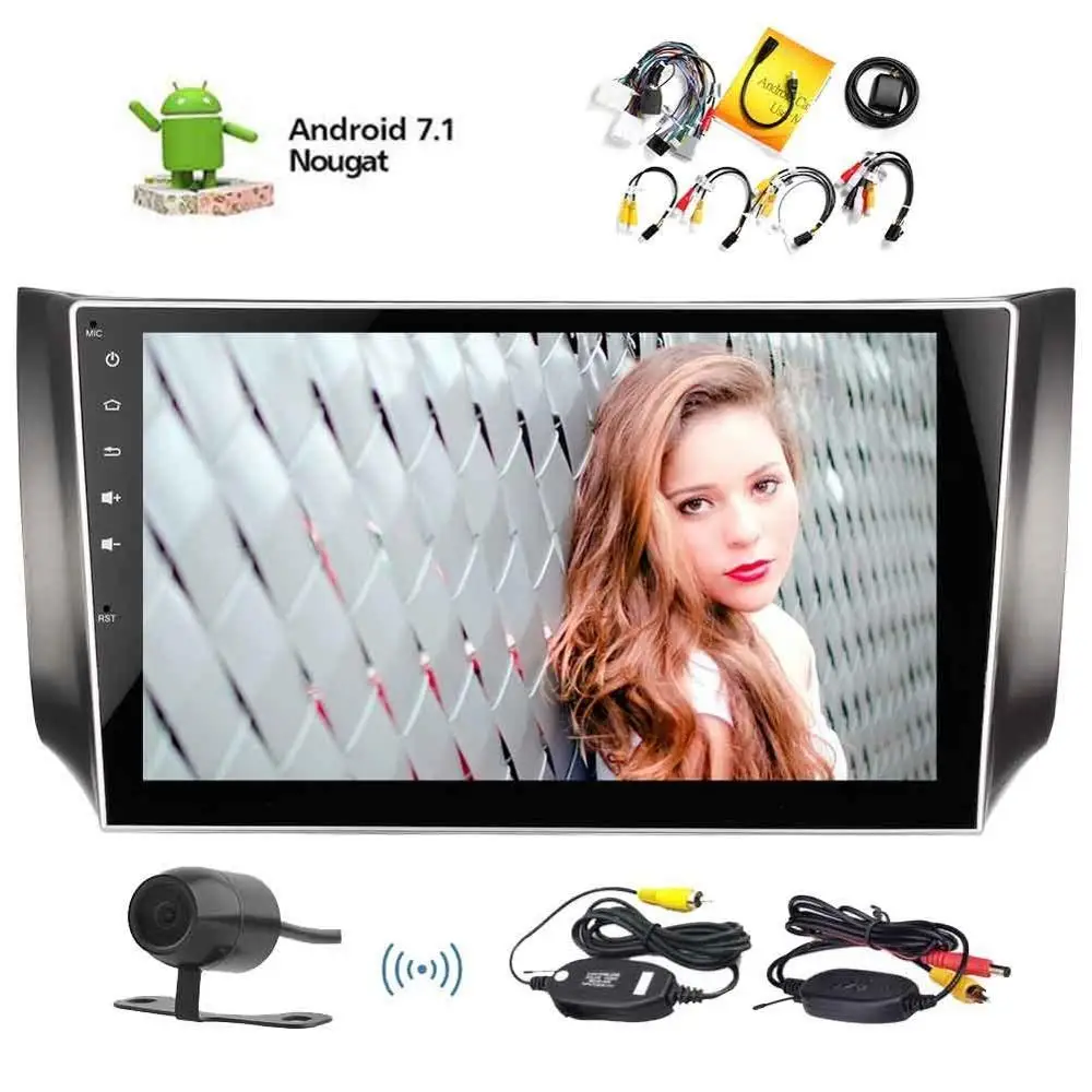 

10.1'' Android 7.1 Car Stereo 2 Din In Dash Bluetooth Radio GPS+free 3D map+Wireless Rearview Camera for Nissan Sylphy 2016 2017