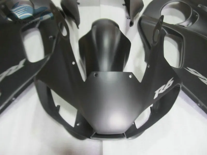 Бесплатные Индивидуальные мотоцикл комплект обтекателей для YAMAHA R6 YZFR6 1998 1999 2002 YZF R6 98 99 00 02 матовые черные Обтекатели тела комплект EB27