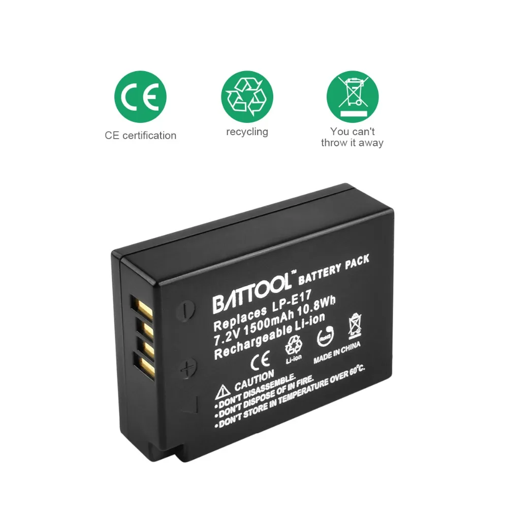Batcool 1500 мАч 7 2 в LP E17 LPE17 батареи + ЖК зарядное устройство для Canon EOS M3 M5 750D 760D T6i T6s 800D