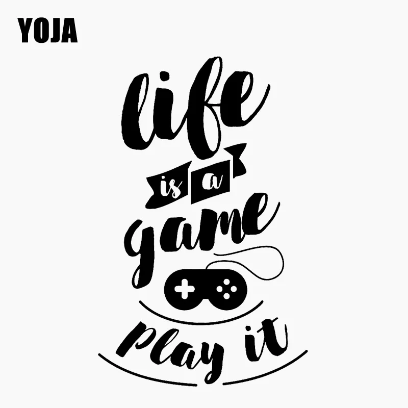 YOJA 41 8 см * 65 Life Is A Game play it Настенная Наклейка для подростковой комнаты видео игра