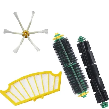 

Free Ship New Beater & Bristle Brush + Filter & Side Brush For iRobot Roomba 500 600 Series