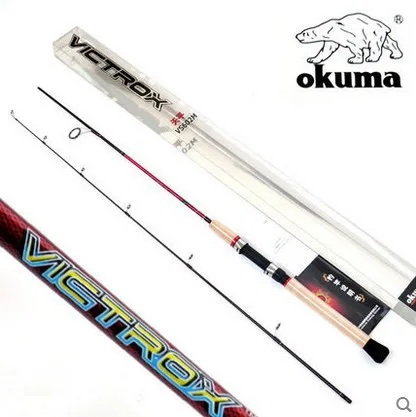 Best price at $190 Cheap Panda Xiong Bao genuine okuma VICTROX VS-602M / 1.8M plug straight shank road sub- section pole red