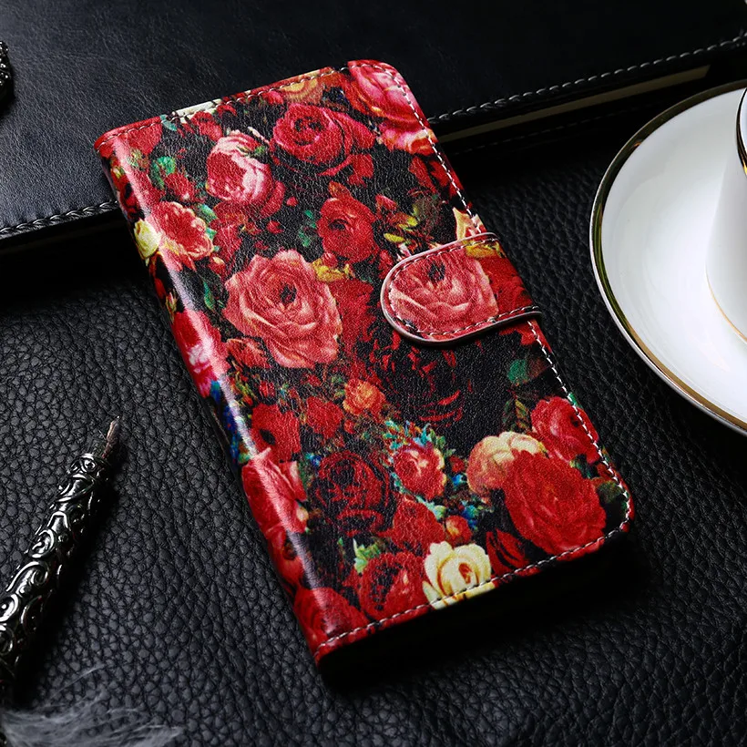 Stand Flip Leather Case For Samsung Galaxy Note 10 Plus 3 5 9 Note3 Note III Note4 Note10 Wallet Case PU Painted Bags Fundas - Цвет: C046