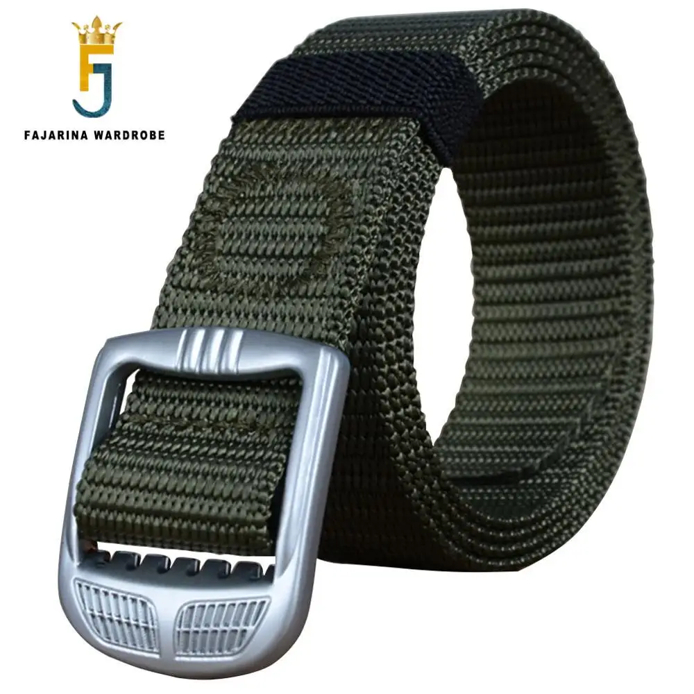 

FAJARINA Unisex Quality Alloy Smooth Buckle Canvas Sun Pattern Styles Straped Patchwork Nylon Belts Female 120cm Length CBFJ0045