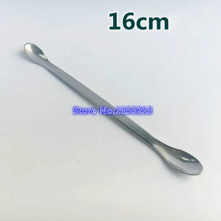 20pcs/lot 16CM Double head stainless steel drug spoon Reagents spatula