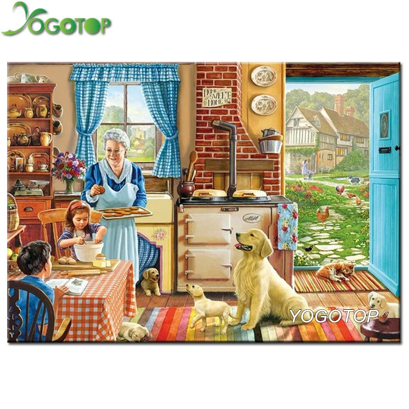 

YOGOTOP Diamond Painting Cross Stitch Room Decor Handicraft DIY Diamond Mosaic Embroidery Sweet home Rhinestone Pattern ZB523