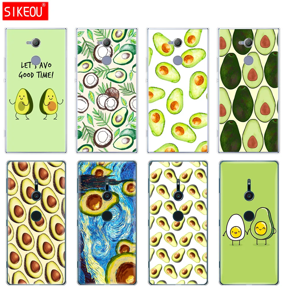 Силиконовый чехол для телефона sony xperia XA1 XA2 ULTRA PLUS L1 L2 XZ1 XZ2 compact XZ PREMIUM Cute Avocado Food |