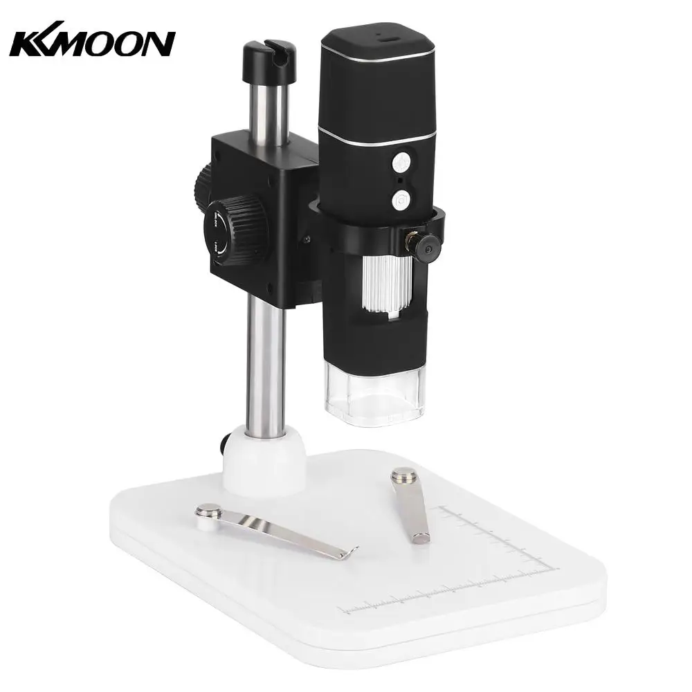 

KKmoon 500X Wireless Wi-Fi Digital Zoom Handheld Microscope 1.0MP Camera 8-LED Light Magnifier for iOS/Android Phone Tablet