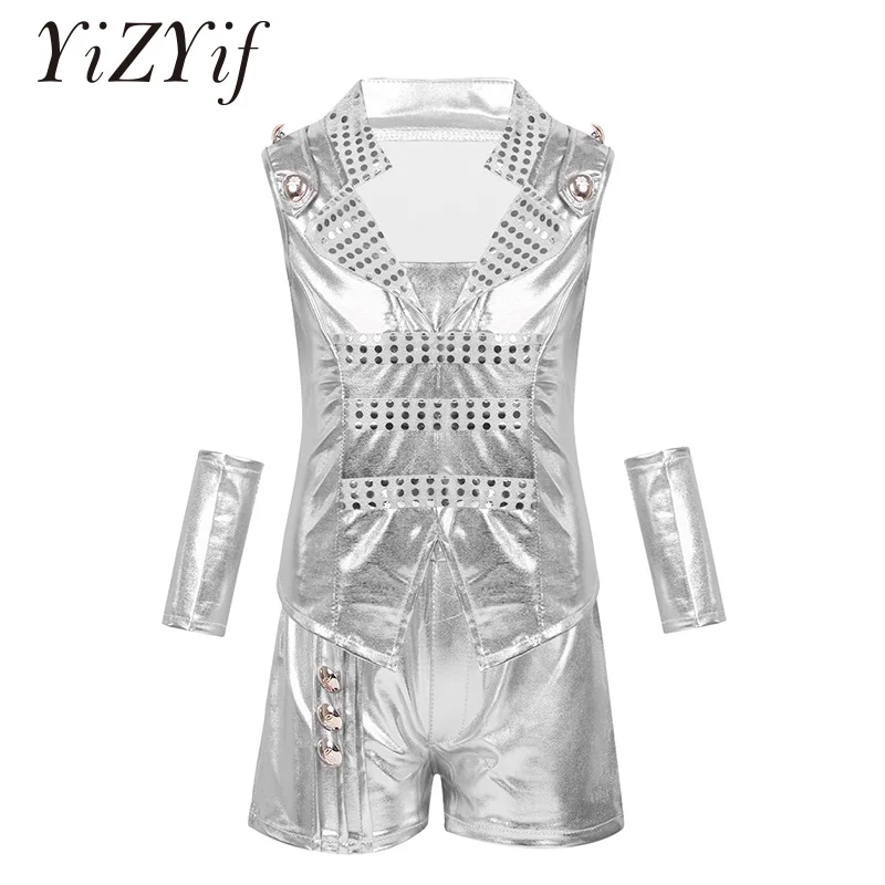 YiZYiF الاطفال الجاز ملابس رقص الفتيان الفتيات الهيب هوب الرقص وتتسابق لامعة لامع أكمام المشجع زي الاطفال الرقص الملابس YiZYiF الاطفال الجاز ملابس رقص الفتيان الفتيات الهيب هوب الرقص وتتسابق لامعة لامع أكمام المشجع زي الاطفال الرقص الملابس