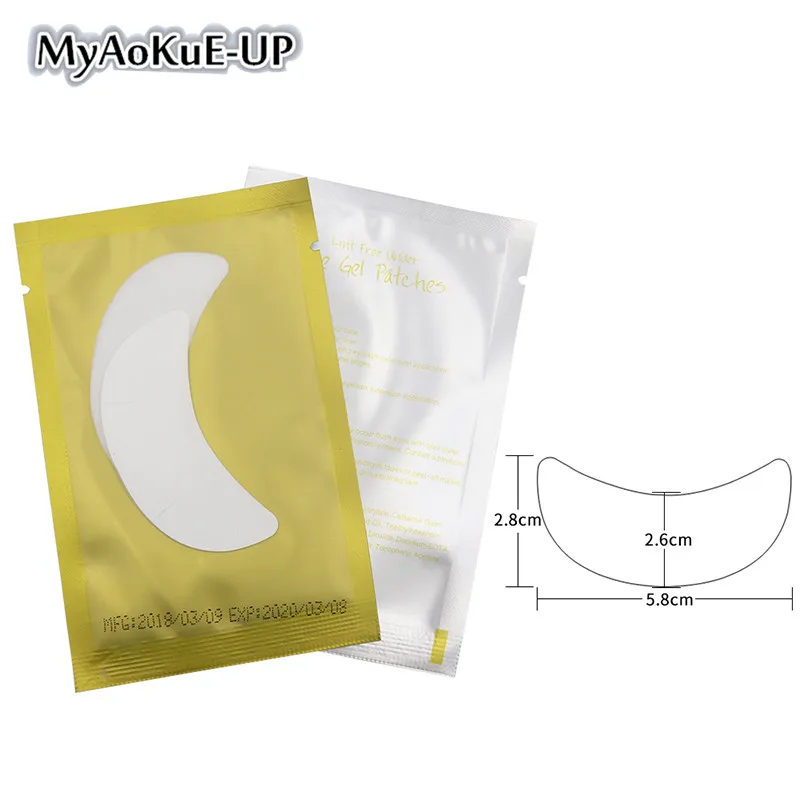 

Makeup 50 pairs Patch Under Eyes During eyelash extension application Lint Free Eye Gel Under Patch Pad Eyelash Extension Tool