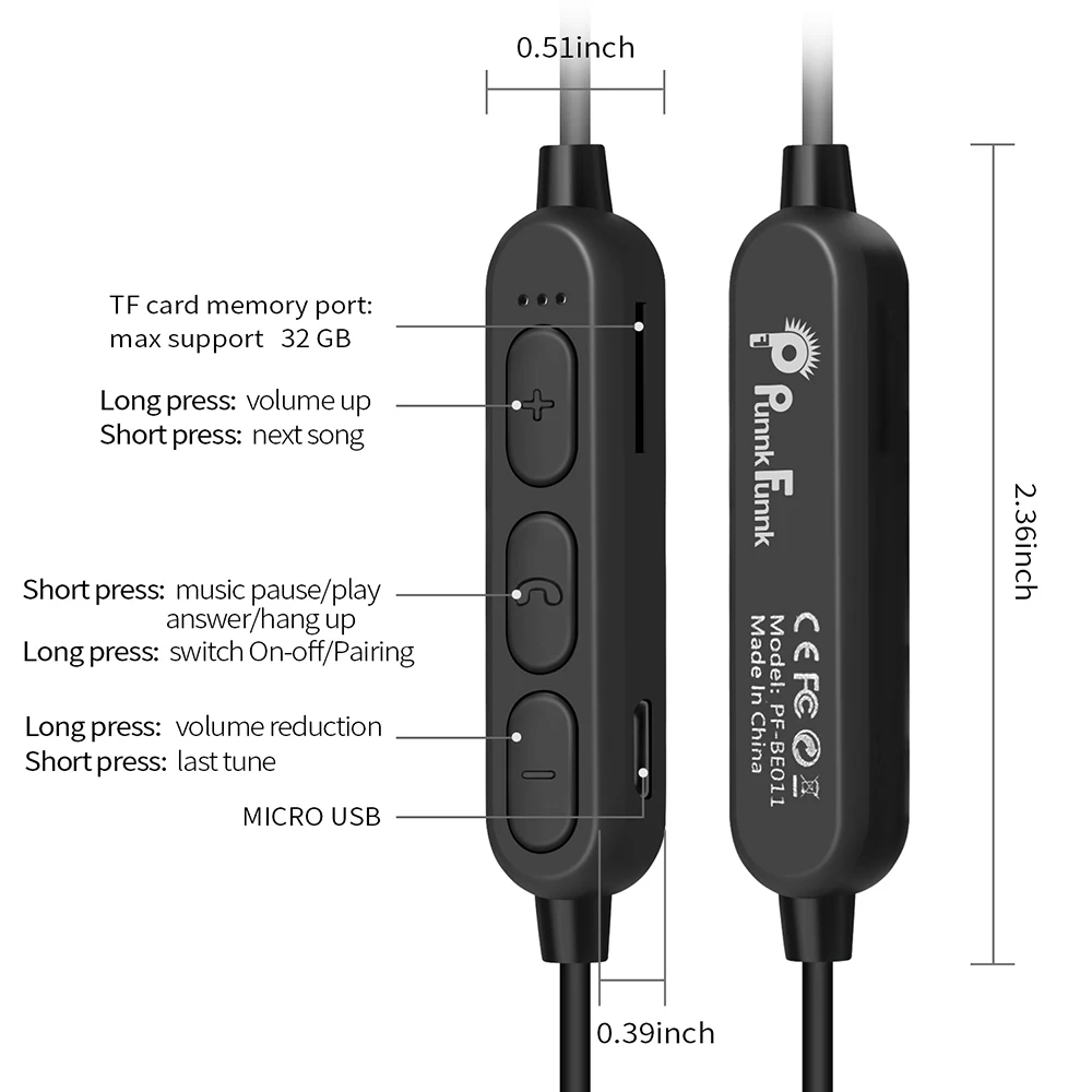 PunnkFunnk Bluetooth наушники беспроводные наушники Bluetooth 5,0 MP3 плеер Matel Magentic 3D стерео наушники с микрофоном