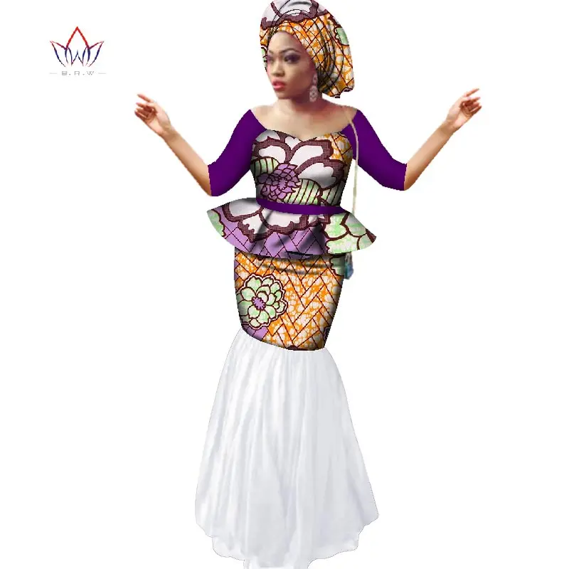 Африка Дашики Платье с принтом топы и юбка комплект индивидуальный заказ женская одежда модные африканские женская одежда юбка макси