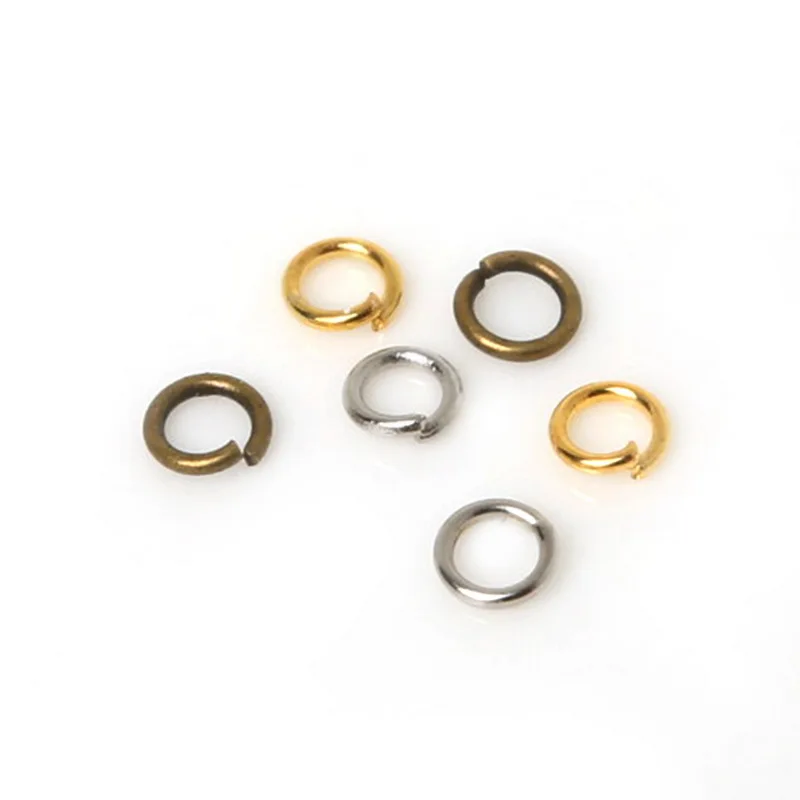 

Wholesale 1000pcs/lot 0.7x4MM Gold Rhodium Antique Bronz Single Loop Open Jump Rings&Split Ring for Jewelry Findings Accessories