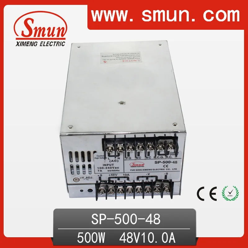 

500W 48V with PFC Single Output Switching Power Supply with CE ROHS from China Supplier Industrial and Led Used