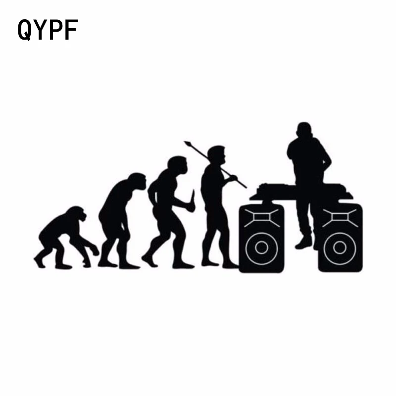 Виниловая наклейка QYPF 15 2 см * 7 1 забавная персональная Evolution DJ музыкальная S2