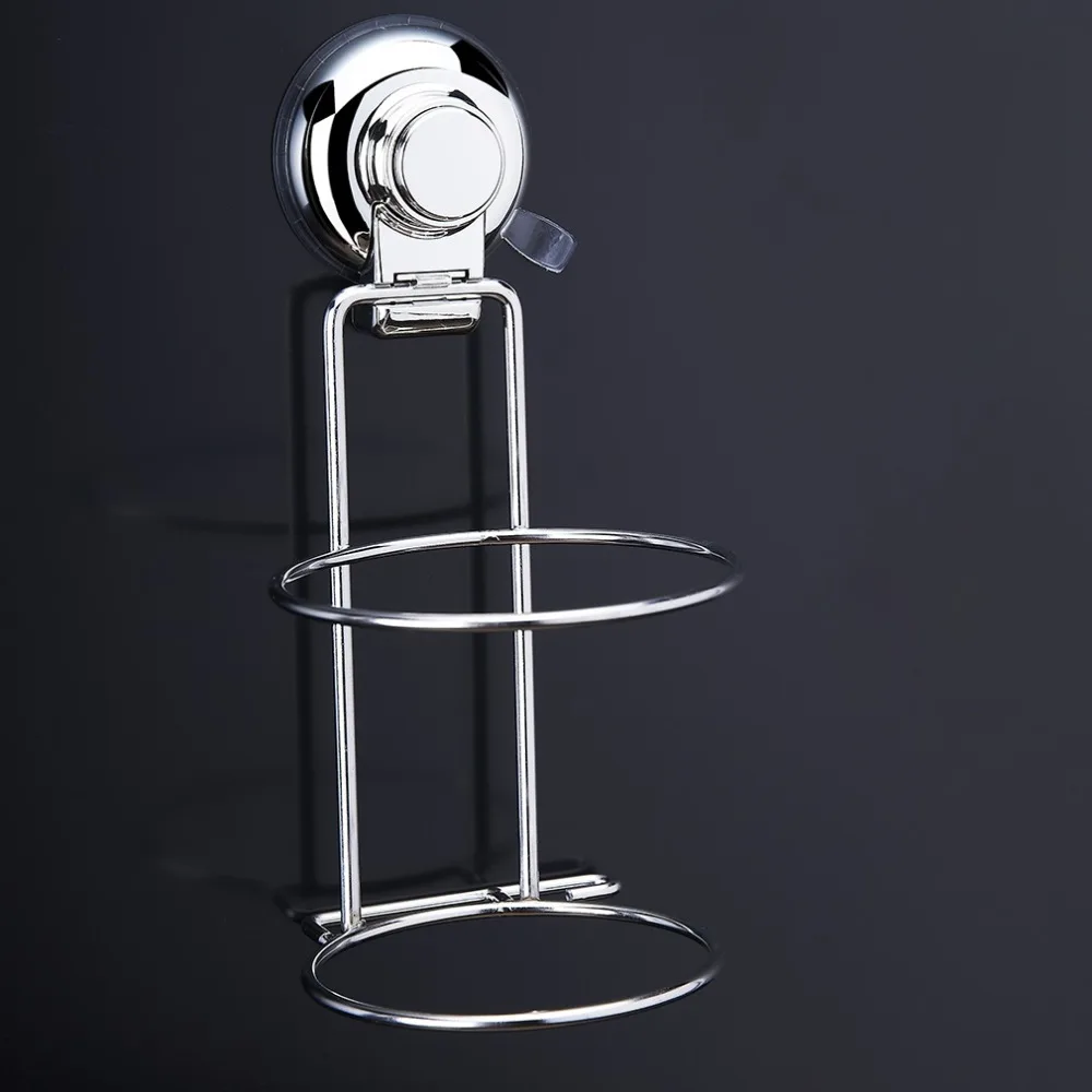 

Stainless Steel Bathroom Hair Dryer Holders Wall shelf Storage Racks Strong suction cup not drilling organizer Hairdryer Rack