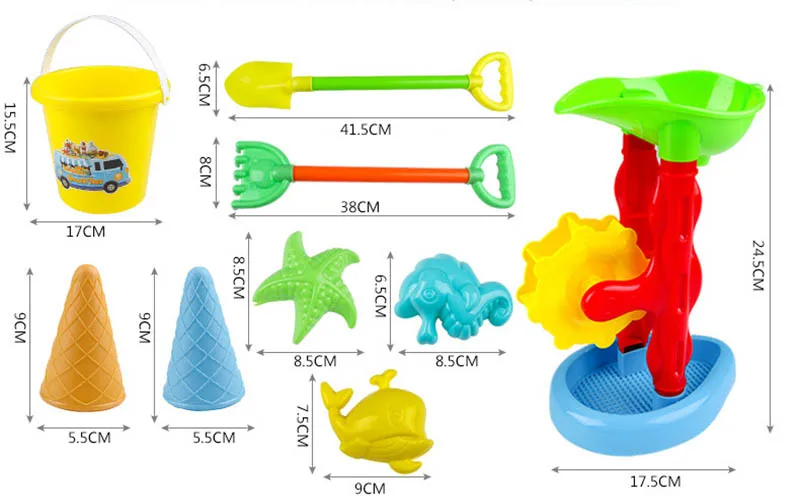 Пляжные игрушки для детей набор песка ведро игра морской песок лопатка-грабли летняя Форма Детские игрушки для ванной уличная игрушка
