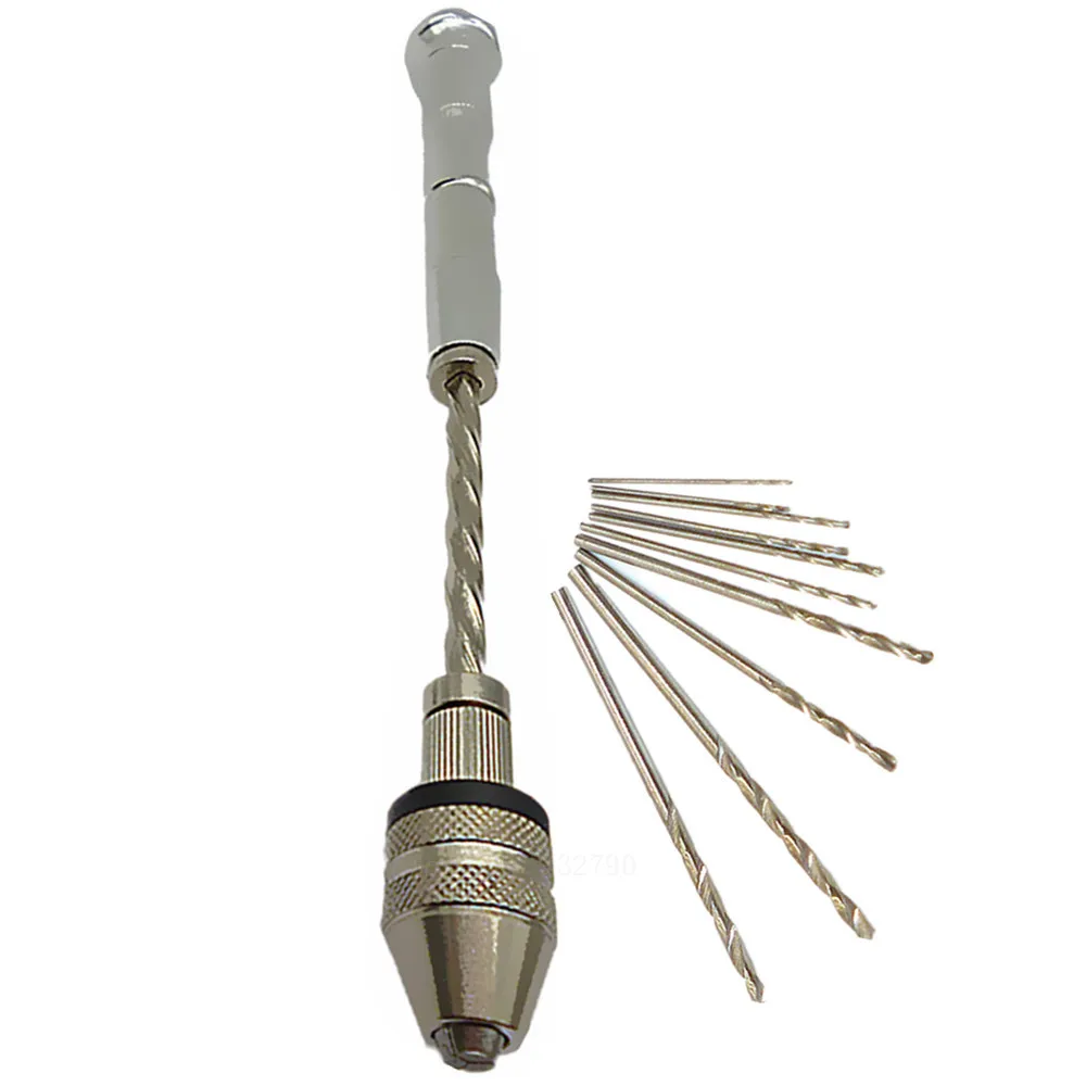 10pc Micro Mini Hss Twist Drill Bit Set 0.6mm 2mm Rotary Tool + Semi