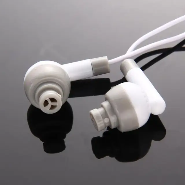 Universal 3.5mm Wired Earphone In Ear Earbuds Common Earphone Earpiece With 4 Ear Caps White For MP3 MP4 Computer Phones