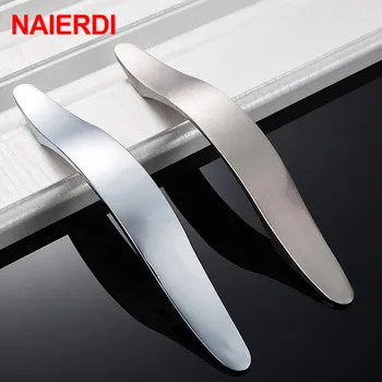 NAIERDI Cabinet Handles Knobs Aluminum Alloy Door Kitchen Knobs Cabinet Pulls Drawer Furniture Handle Hardware 128mm160mm