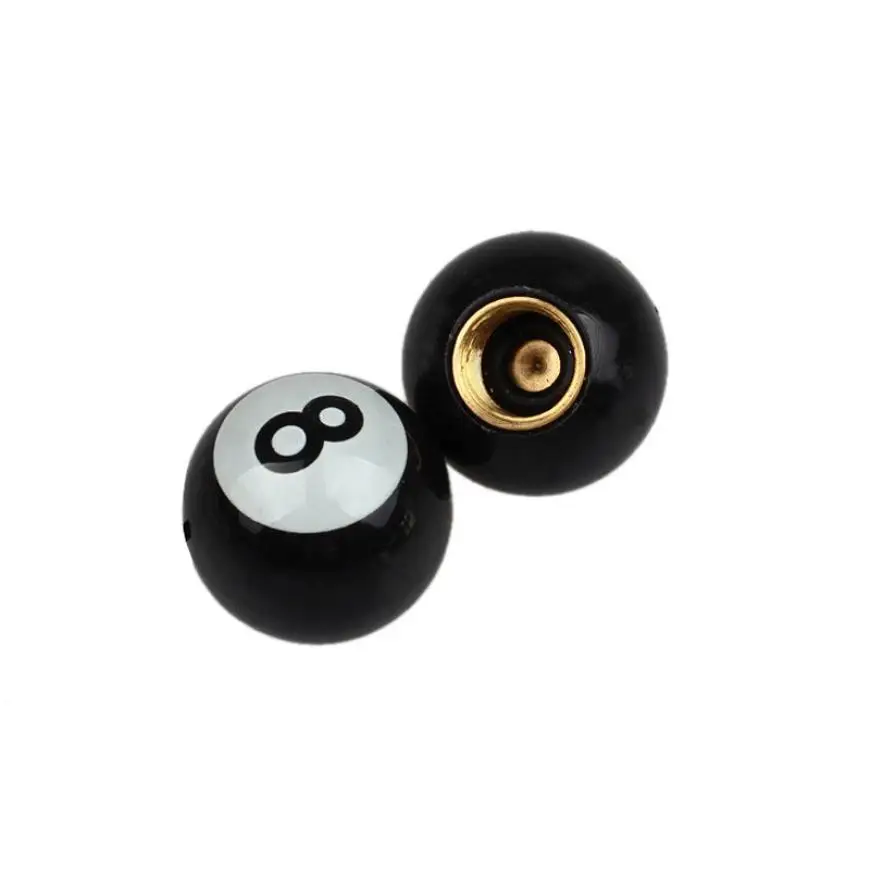 

4pcs No. 8 Ball Tyre Tire Wheel Stem Air Valve Cap Car Truck Motocycle Truck Bike Universal Fit For Most Cars Bicycle vehicles #
