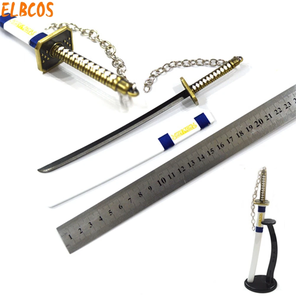 ELBCOS Bleach Ichigo Renji Aizen Ichimaru Gin Hitsugaya Ulquiorra Byakuya Rukia 22 см/8,7 ''Меч Модель игрушки настольные украшения