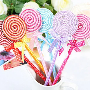 

1 PCS Lollipop ballpoint pen plush pen cartoon stationery