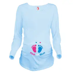 Европейский размер материнства с длинным рукавом футболки для беременных женщин футболки беременность плюс размер верхняя одежда