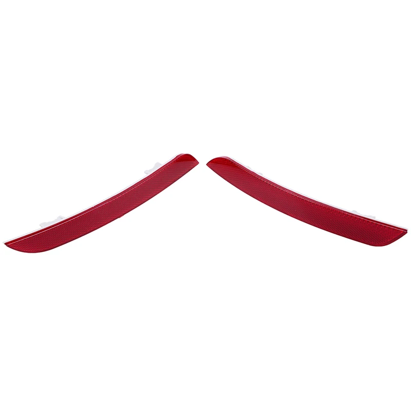 POSSBAY Red Rear Bumper Reflector for BMW 5 Series F10 F18 Sedan 2010-2013 Pre-facelift Tail Warning Lights Strip Stickers car stickers