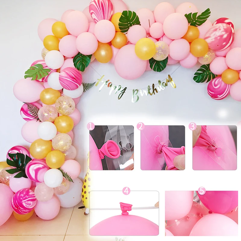 5 м латексные воздушные шары цепь резиновых свадебных украшений День Рождения Вечеринка фон с воздушными шарами декоративный шар цепь Арка