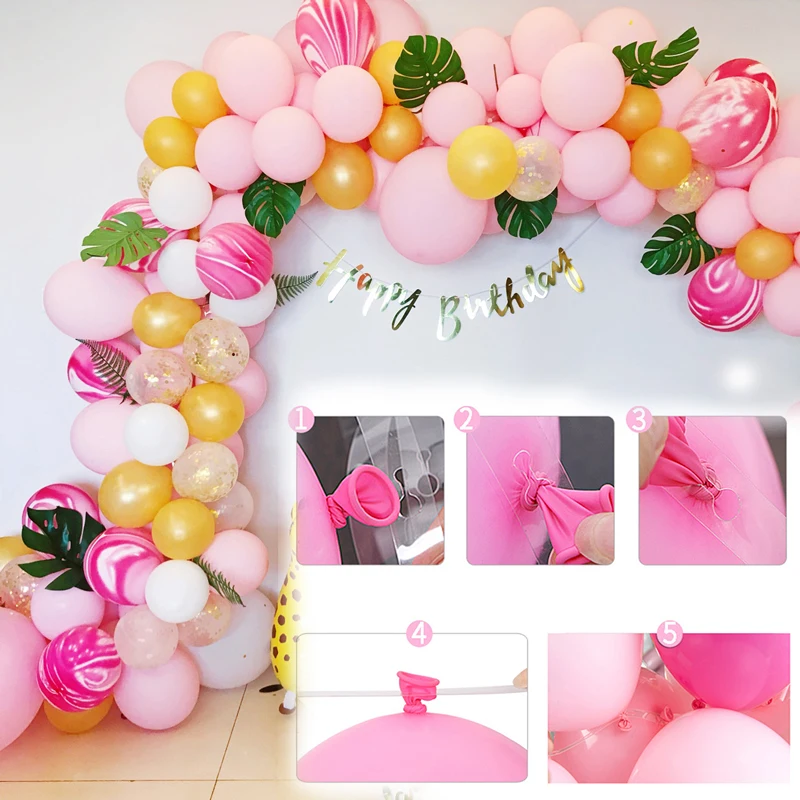 

5M Latex Balloons Chain of Rubber Wedding Decorations Birthday Party Balloons Backdrop Decor Balloon Chain Arch Decor ball