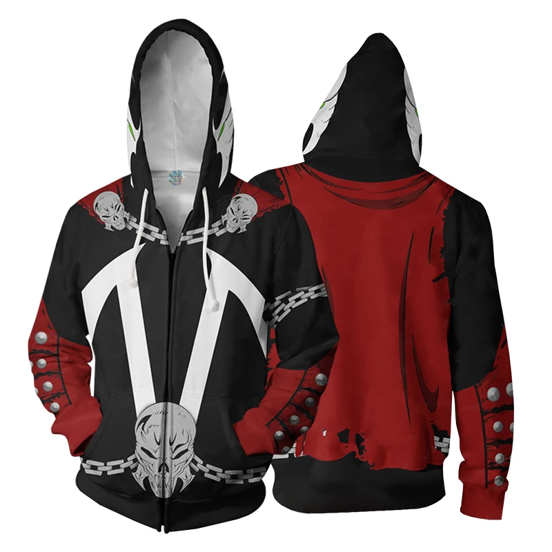 

Scarlet Spider Sweatshirts Spiderman Cosplay man and lady Costume Autumn 3D Printing fashion zipper Jacket Hooded sweater