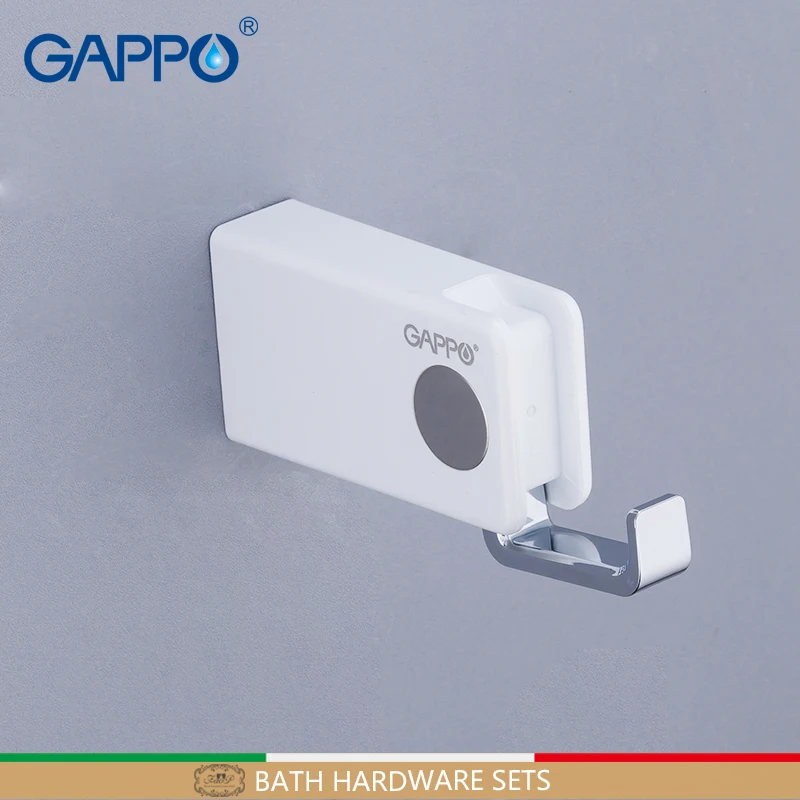GAPPO Bath Hardware Sets bathroom accessories wall mounted multi-functional hooks white color ABS bath hardware sets | Обустройство