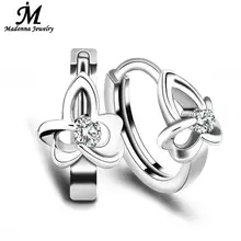 Новые поступления, модные высококачественные женские серьги-гвоздики, счастливый клевер, сердце, роскошный дизайн с кристаллами, посеребренные ювелирные изделия