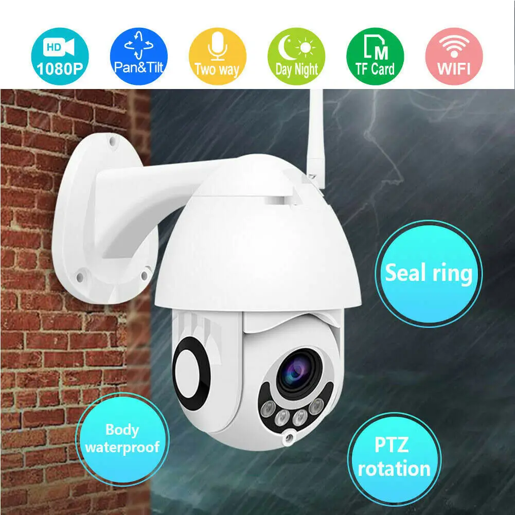 1080P HD Wireless PTZ IP Security Camera Home Smart Wifi Outdoor IR Surveillance Cameras Two Way Voice