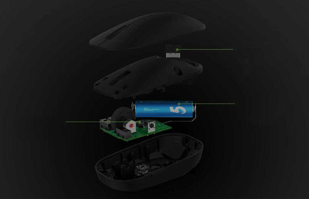 Оригинальная беспроводная мышь Xiao mi 1200 точек/дюйм 2,4 ГГц оптическая мышь mi ni беспроводная мышь с батареей для mi notebook mouse
